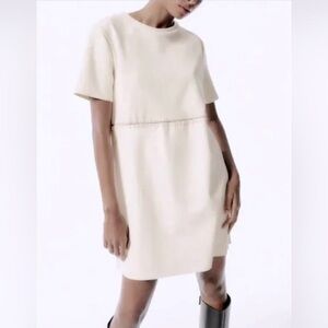 Zara, Women’s Vegan Leather Vegan Suede Dress